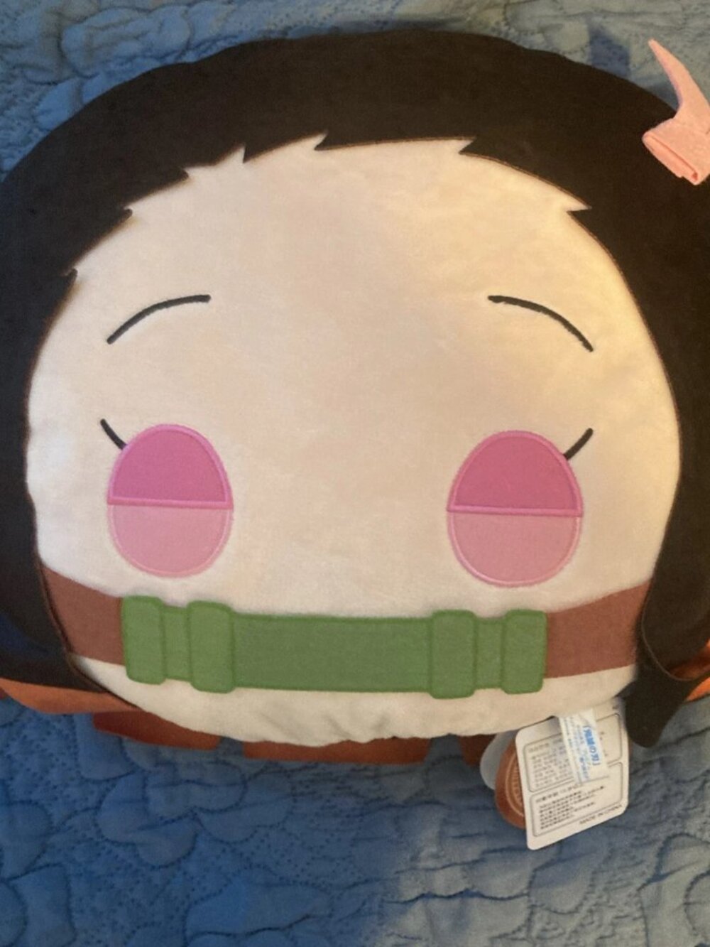 Sega Demon Slayer Anime Nezuko Face Cushion Large Soft Plush Toy Doll SG96242